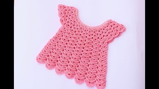 Vestido de niña 💖 a crochet muy facil y rapido [upl. by Sivi]