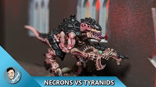 NECRONS VS TYRANIDS WARHAMMER BATTLE REPORT [upl. by Tnahs199]