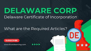 Delaware Certificate of Incorporation  What Information is Required [upl. by Ytsirt]