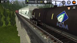 Trainz Driver 2  CN leads Intermodal and CP leads freight train [upl. by Tongue]