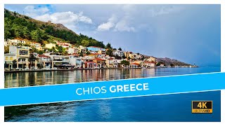 Chios Greece 🇬🇷 4K Walking Tour [upl. by Aerdnek]