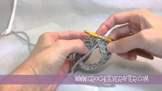 Foundation Double Crochet Tutorial 2 FDC Join In The Round [upl. by Ardiek]