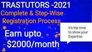 Transtutors Complete Registration ProcessTranstutors expert signup [upl. by Halley860]