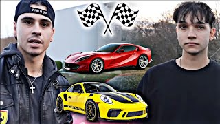 Dobre Cars  Our goal was to win 10000 in a race Ferrari 812 vs Porsche GT2 RS Lucas and Marcus [upl. by Aehsel]