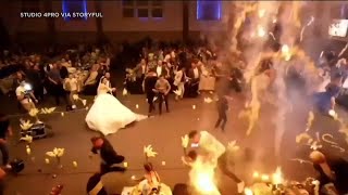 Fire at wedding in Iraq leaves over 100 dead injures 150 [upl. by Sternlight]