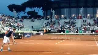 MASTERS 1000 ROME 2015 TSONGA  GOFFIN COURT LEVEL VIEW [upl. by Alil]