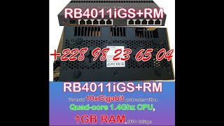 RB4011iGSRM Dédié au WIFI ZONE10xGigabit port Quadcore 14Ghz CPU 1GB RAM SFP 10Gbps [upl. by Holihs338]