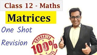 Matrices  One Shot Full Revision  HSC CLASS 12  MHT CET 2020 Matrices [upl. by Mendoza]