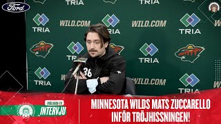 MATS ZUCCARELLO GLAD ÖVER ATT FÅ TA DEL AV TRÖJHISSNINGEN [upl. by Eniamret]