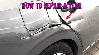 Nissan Sylphy Rear Side Panel Crack Repair！ [upl. by Anni]