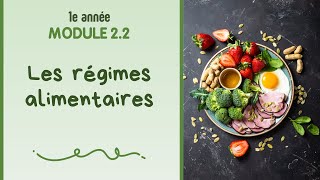 1e année  Module 22  Les régimes alimentaires [upl. by Einnahc]