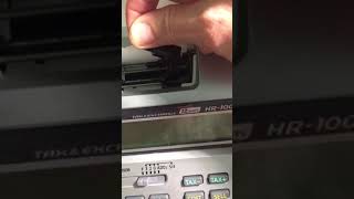 How to change a CASIO HR100TM ink ribbon [upl. by Ssyla483]