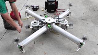 IncredibleHLQ  Heavy Lift Quadcopter  EngineTest [upl. by Peirce136]