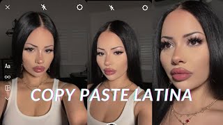 copy paste latina tiktok makeup tutorial [upl. by Colpin]