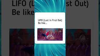 LIFO in reallife 🤣 lifo viral trending coding datastructure dsalgo coder codingmemes [upl. by Monah]