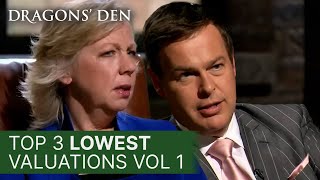 Top 3 Lowest Valuations In The Den  Vol1  COMPILATION  Dragons Den [upl. by Boru]