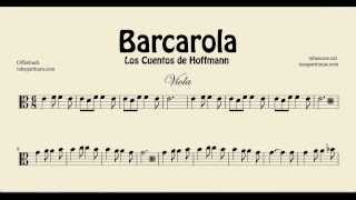 Barcarola Partitura de Viola Los cuentos de Hoffman [upl. by Villada]