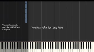 Act I Verwandlungsmusik  Parsifal WWV111  R Wagner  Synthesia Piano Tutorial [upl. by Nilatak]