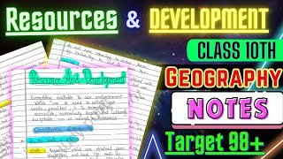 Resources and Development  Notes Class 10 CBSE  Geography Chapter 1 Notes  ‎Edustudypoint [upl. by Hale]