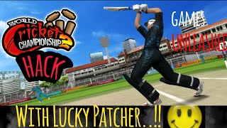 How to hack world cricket championship 2wcc2 with lucky patcherfor root and non rooted users [upl. by Highams]