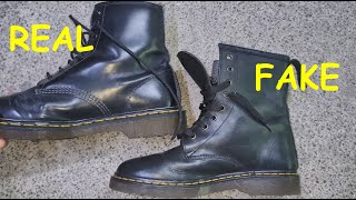 Dr Martens boots real vs fake How to spot original Doc Martens 1460 boots [upl. by Cissiee]