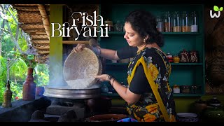 FISH BIRYANI RECIPE  Taste of Kingfish Biryani  My Village Lifestyle  Traditional Cooking Style [upl. by Annelak952]