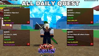 Level up Faster Find All Daily Quest Locations in King Legacy [upl. by Ennaid]