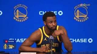 Andrew Wiggins Postgame Interview  Golden State Warriors lose to Sacramento Kings 134133 [upl. by Elboa]