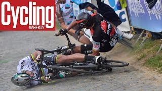 Peter Sagans crash from a new viewpoint  Tour of Flanders 2017  Cycling Weekly [upl. by Akihsay]