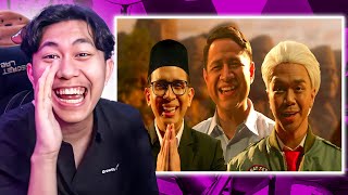 REACT Anies VS Prabowo VS Ganjar  Epic Rap Battles Of Presidency 2024 [upl. by Ahoufe]