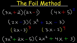 Foil Method Algebra Binomials Trinomials Polynomials Multiplication With Exponents [upl. by Nihs]