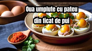 Oua Umplute cu pateu din ficat de pui facut in casa [upl. by Mencher689]