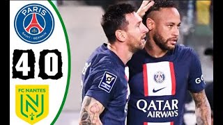 PSG 40 Nantes Goals amp Highlights 2022  Trophee des Champions Final [upl. by Gneh922]