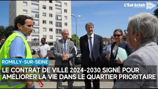 Le contrat de ville 20242030 signé à RomillysurSeine pour améliorer la vie dans le quartier [upl. by Elmaleh]