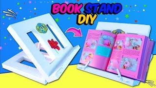 How to make a BOOK STAND with cardboard  Crafts with recycled materials [upl. by Lisandra682]