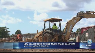 New classrooms to end multitrack calendar for Mililani Middle [upl. by Olraced]