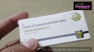 Solopose  Beta 05 tablet  Benefit  Side effects  MRP  Precautions  How it works in body [upl. by Kacey]