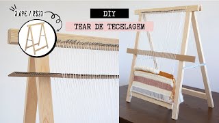 DIY  TEAR DE TECELAGEM  Como montar um Tear Manual de Pregos com um Cavalete [upl. by Elraet600]