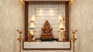 Puja room wall degin tiles Puja room marble stap short video Puja room wall [upl. by Hillyer916]