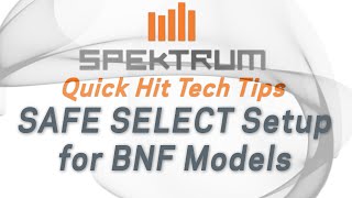 Spektrum Quick Hit Tech Tips  How to Setup SAFE SELECT for your Bind and Fly Models [upl. by Andrej]