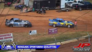 Renegade Sportsman Qualifying  Carolina Speedway 83024 [upl. by Miharba]