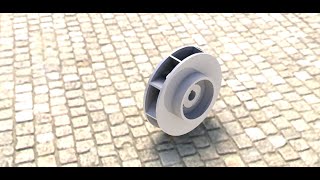 centertrifugal PUMP IMPELLER DESIGN IMPELLER SOLIDWORKS 3D PUMPS IMPELLER SEMIOPENIMELLER [upl. by Westley]