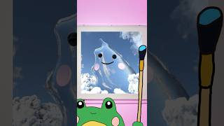 Frog paints cute digital painting  How to create Art  Contemporary Art POP Art shorts [upl. by Geralda]