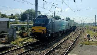 Direct Rail Services Freight Move 68005 tnt 88006 6K73 Carnforth 30082024 [upl. by Victoir]