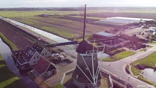 MolenWindmill  Wervershoof  The Netherlands  Drone footage [upl. by Weisman]