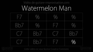 Watermelon Man  Backing track 16 bar Blues in F [upl. by Yraccaz]