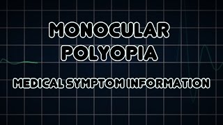 Monocular Polyopia Medical Symptom [upl. by Nisa]