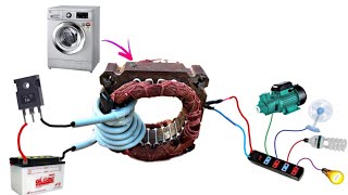 I turn washing machine stator into a 12v TO 220v inverter circuit [upl. by Aneeroc]