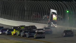 MYATT SNIDER MASSIVE CATCHFENCE BLOWOVER FLIP  2022 NASCAR DAYTONA [upl. by Amann]