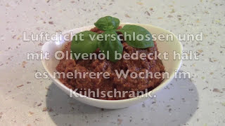 Pesto Rosso zu Nudeln als Aufstrich oder Dip [upl. by Lipps]